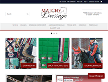 Tablet Screenshot of matchydressage.com